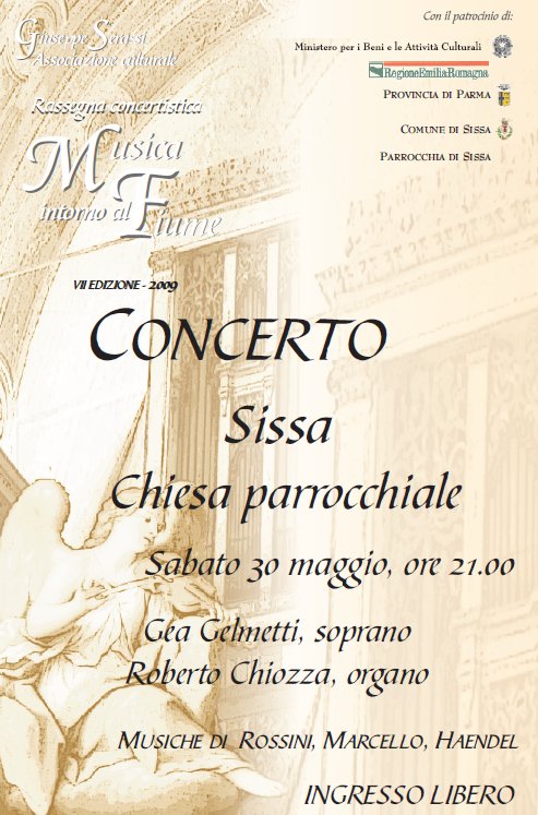 Musica intorno al Fiume, concerto a Sissa il 30 Maggio ore 21