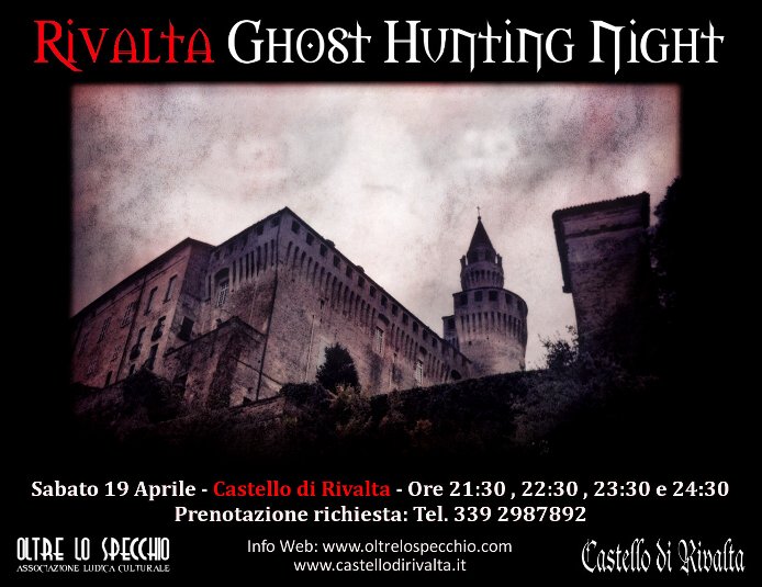Sabato 19 aprile andrà in scena la "Ghost Hunting Night", Una speciale vista guidata in notturna, in cui, una guida specializzata sulle attività 