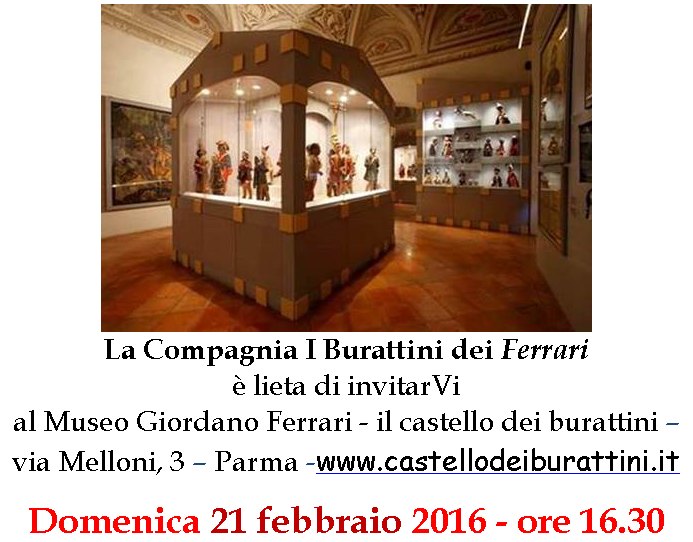 Museo Giordano Ferrari il castello dei burattini Via Melloni 3 - Parma