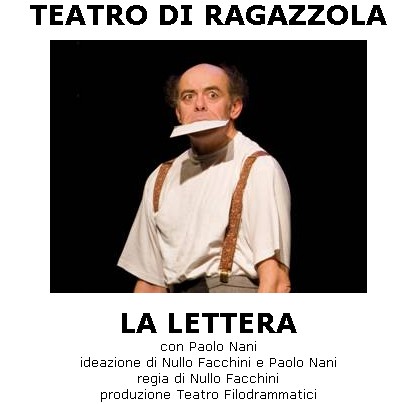 La lettera con Paolo Nani - sabato 10 dicembre Teatro di Ragazzola
