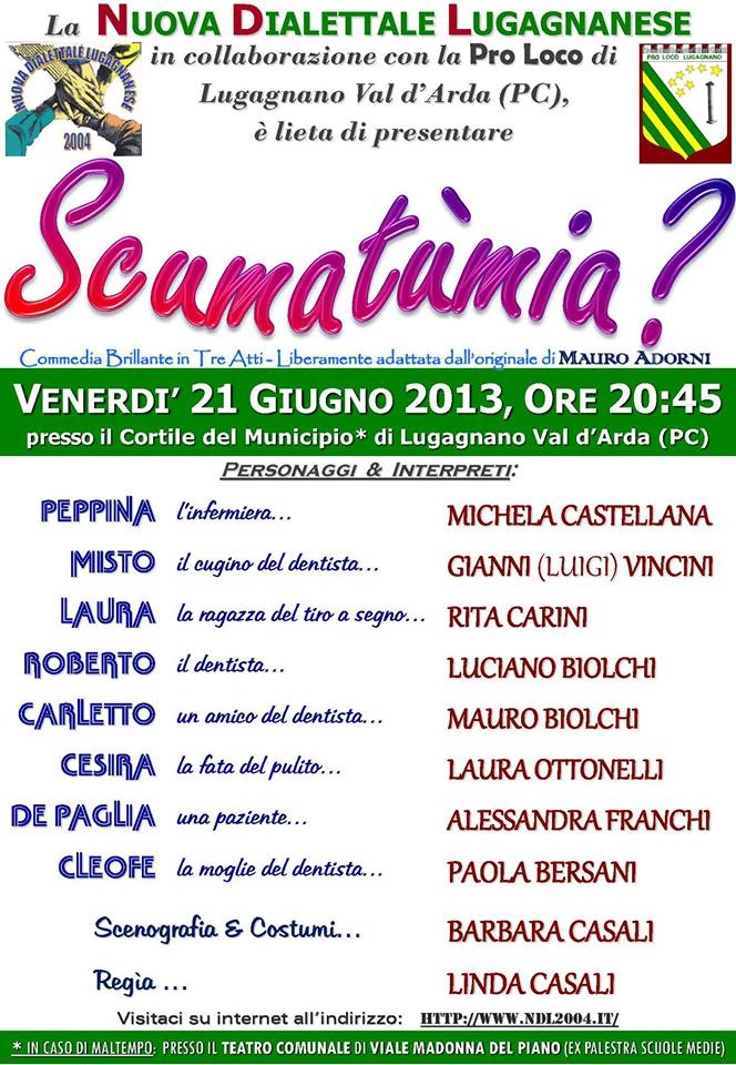 Nuova commedia NDL sabato 21/06/2013 a Lugagnano…!