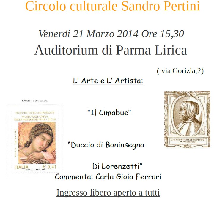 “Il Cimabue, Duccio di Boninsegna, Di Lorenzetti”