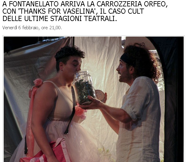 Carrozzeria Orfeo con 'Thanks for Vaselina': da non perdere!