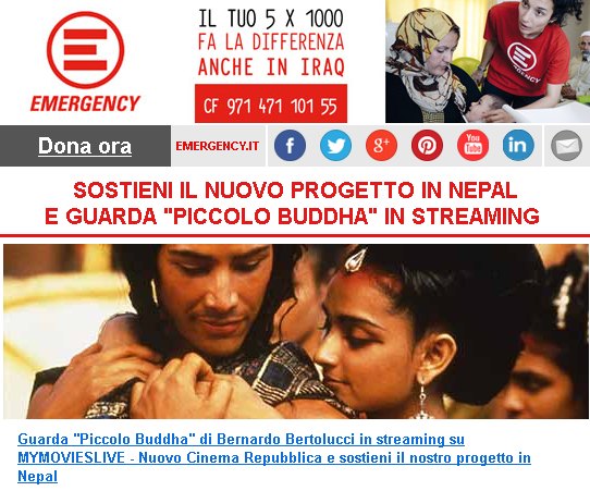 Sostieni il nuovo progetto in Nepal e guarda "Piccolo Buddha" in streaming