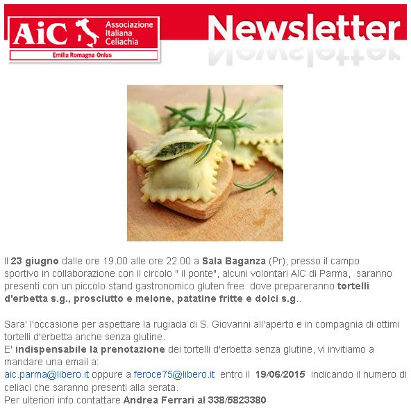 AIC Parma, tortellata di San Giovanni sotto le stelle