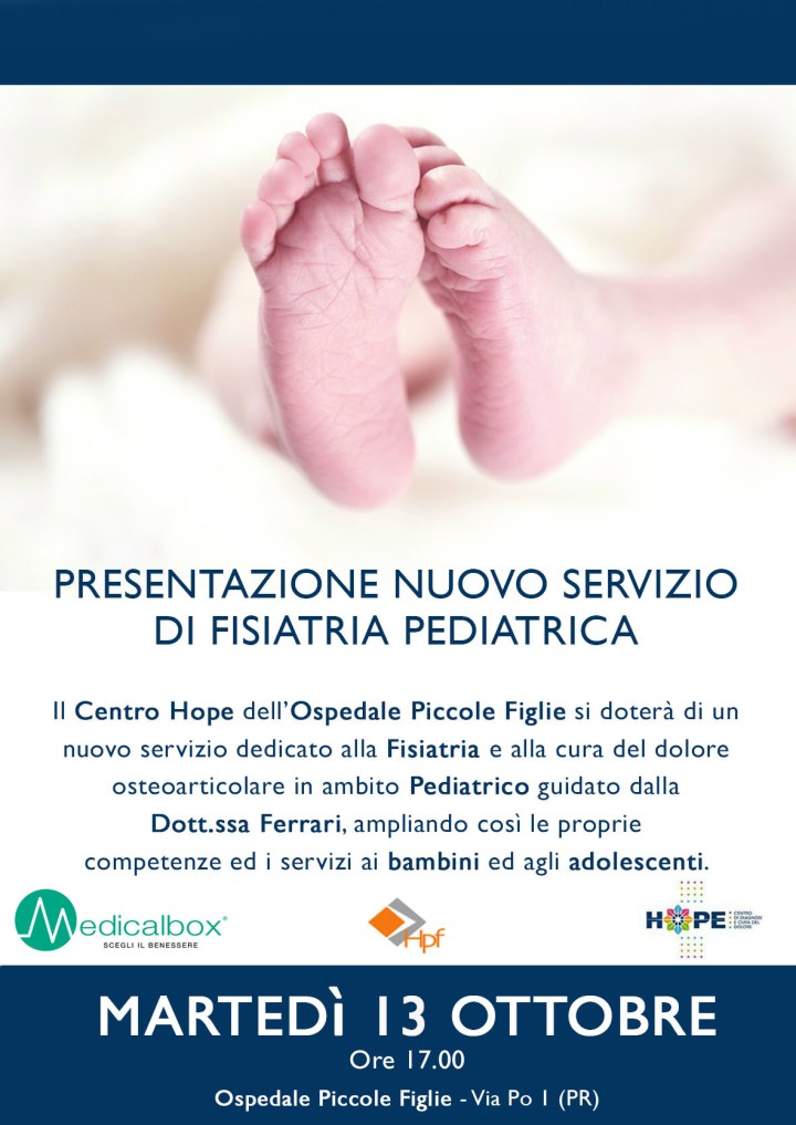 Ospedale Piccole Figlie - nuovo servizio fisiatria pediatrica