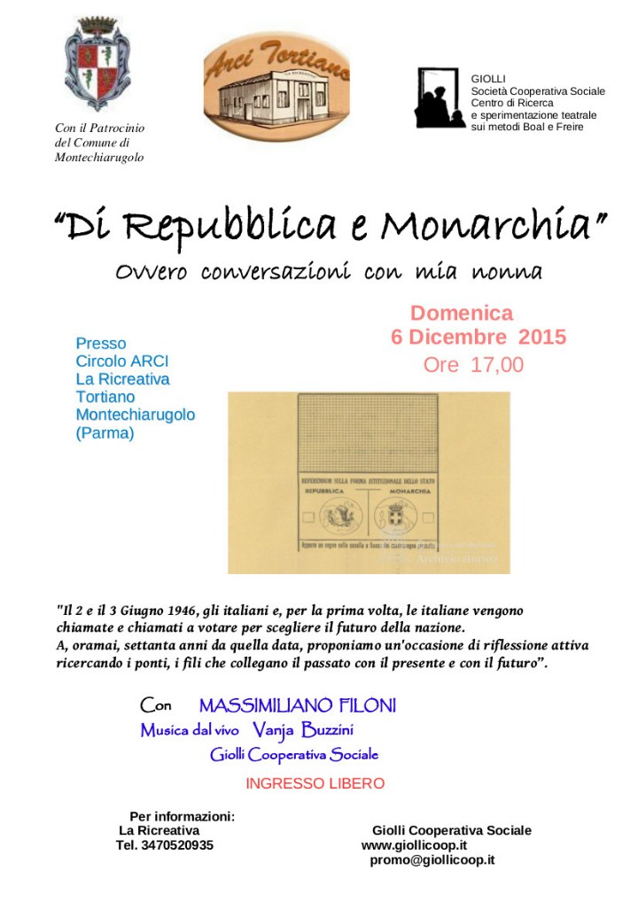 Di Repubblica e Monarchia Tortiano (PR) 6.12.2015